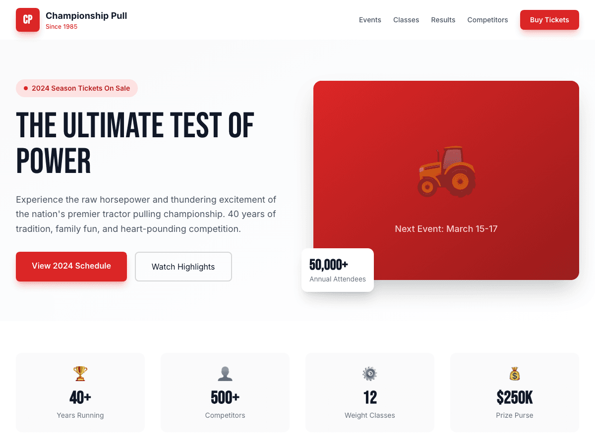 Championship Tractor Pull